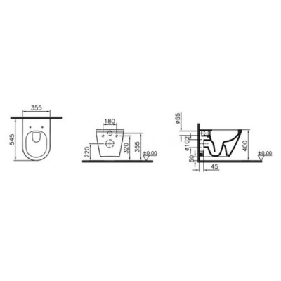 Подвесной унитаз Vitra Integra Rim-ex [7040B003-0075+110-003-019] с сидением микролифт фотография