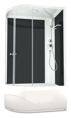 Душевая кабина Domani-Spa Delight 128 high 120x80 R (прозрачное стекло / черные стенки) фотография
