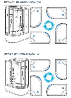 Душевая кабина Coliseum TM-120 120x80 тонированные/белая (левая) фотография