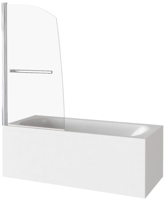 Шторка на ванну GoodDoor SCREEN R-HT-80-C-CH 80x140 фотография