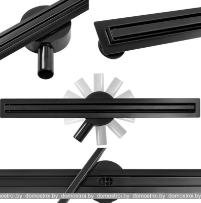 Душевой трап Calani Eco360 Slim 70 Black CAL-G0026 фотография