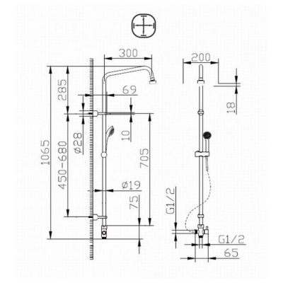 Душевая колонна Bravat FIT-S D283CP-2A-RUS фотография