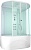 Душевая кабина Domani-Spa Neat high 150x80 (сатин матированное стекло / белые стенки) с крышей с гидромассажем картинка
