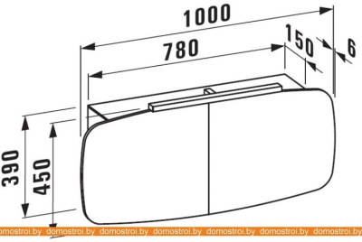 Зеркальный шкаф Laufen - чик MIMO 100x45 4445510555301 фотография