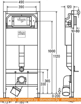 Система инсталляции Viega Prevista Dry 792 824 фотография
