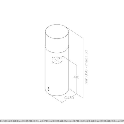 Вытяжка Elica Tube Pro Island BL MAT/A/43 фотография