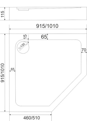 Акриловый поддон GoodDoor Диамант 90x90x11,5 фотография