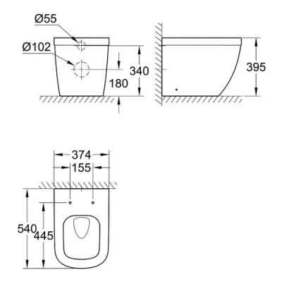 Приставной унитаз Grohe Euro 3933900H фотография