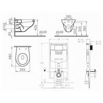 Комплект инсталляция и унитаза Vitra Normus 9773B003-7203 фотография