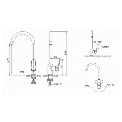 Смеситель для кухни Bravat ELER F7191238CP-RUS фотография