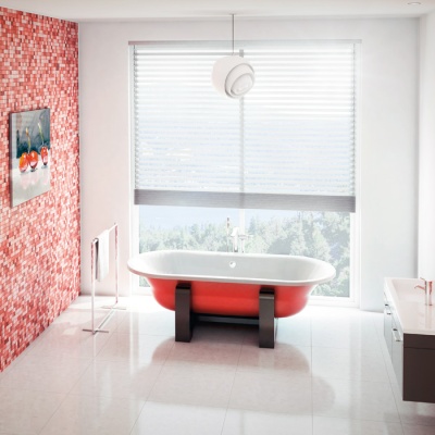 Стальная ванна BLB Duo Comfort Oval Woodline 180x80 красный металлик фотография