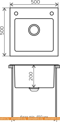 Кухонная мойка Tolero Ceramic glass TG-500 (белый) фотография