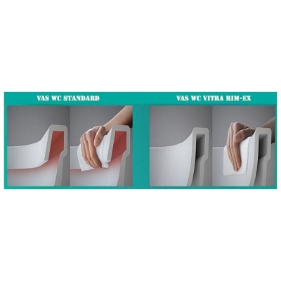 Подвесной унитаз Vitra Sento Rim-ex 49.5 см 7747B003-6115 с сиденьем микролифт фотография