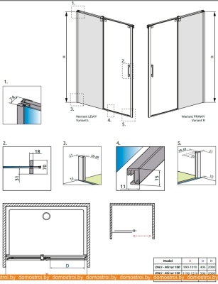 Душевая дверь Radaway Espera DWJ Mirror Front 120 R фотография