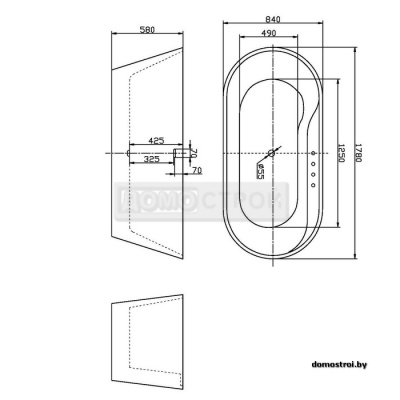 Акриловая ванна BelBagno BB14 178x84 фотография