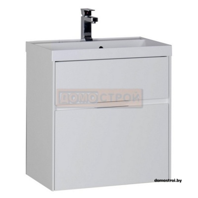 Тумба Aquanet Латина 60 c умывальником QUICK CLAC 2 ящика Белый фотография