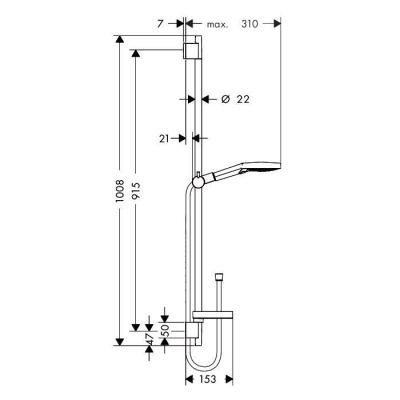 Душевая стойка Hansgrohe Raindance Select [26631000] фотография