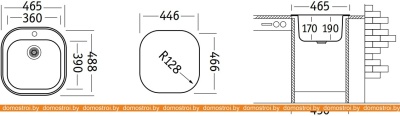 Кухонная мойка Ukinox Галант GAL465.488-GT6K 0C фотография