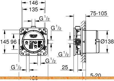 Монтажная коробка Grohe Rapido SmartBox 35600000 фотография