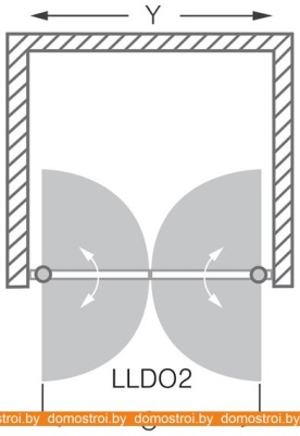Душевая дверь Roth Lega Line LLDO2/90 (хром/intimglass) фотография