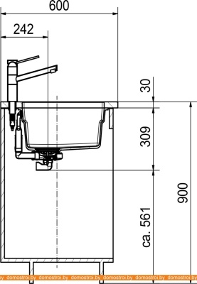 Кухонная мойка Franke Kubus 2 KNG 110-37 125.0512.447 (графит) фотография
