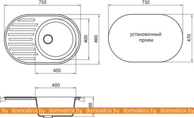 Кухонная мойка Granicom G006 (сахара) фотография