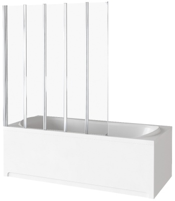 Шторка на ванну GoodDoor SCREEN GR5-120-C-CH 120x140 фотография