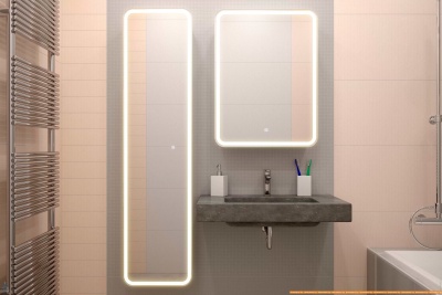 Шкаф с зеркалом Континент Elliott Led 60x80 (правый) фотография