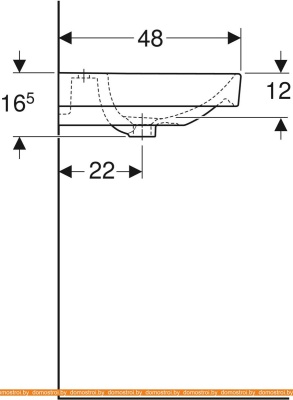 Умывальник Geberit Smyle Square 120 500.223.01.1 фотография