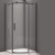 Душевой уголок GoodDoor GALAXY R-90-C-B 90x90 стекла прозрачные (без поддона) фотография Душевой уголок GoodDoor GALAXY R-90-C-B 90x90 стекла прозрачные (без поддона) фотография