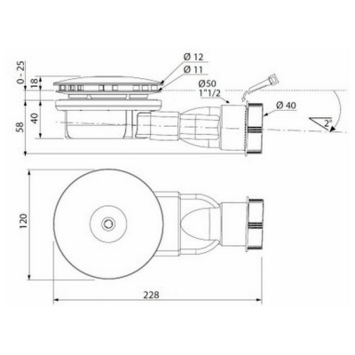 Сифон для поддона Radaway R400 Slim фотография