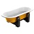 Стальная ванна BLB Duo Comfort Oval Woodline 180x80 желтый металлик картинка