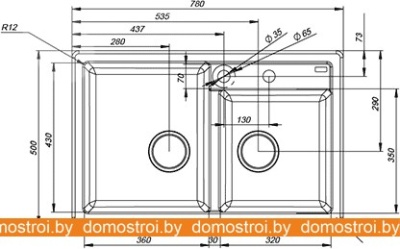 Кухонная мойка IDDIS Vane G V24S782i87 фотография