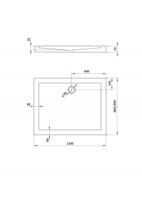 Поддон прямоугольный Deante Minimal  KTN 043B 90х120х5,5 см фотография