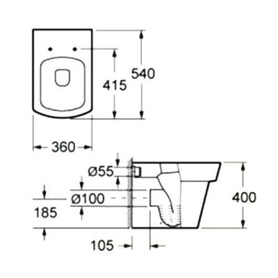 Приставной унитаз BelBagno Mattino BB1060CB фотография