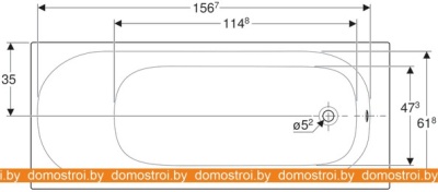 Ванны Geberit Soana Slim Rim 170x70 (c ножками) фотография