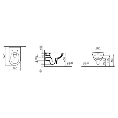 Подвесной унитаз Vitra Form 300 7755B003-0075 без бачка фотография
