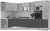 Кухня Интерлиния Мила 1.68x3.4 левая (серебристый-антрацит-малага) фотография Кухня Интерлиния Мила 1.68x3.4 левая (серебристый-антрацит-малага) фотография