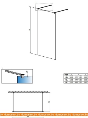 Душевая стенка Radaway Modo X I 140 фотография
