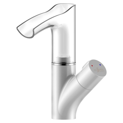 Смеситель для умывальника Rossinka Silvermix Z35-30W с подсветкой фотография