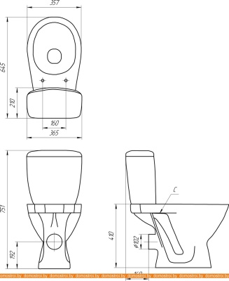 Унитаз Cersanit Mito Koral S-KO-MI-KOR-3/6-P-w фотография