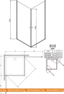 Душевой уголок Radaway Eos KDD 90 (37203-01-01N) фотография