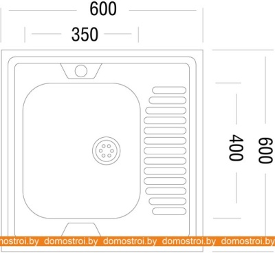 Кухонная мойка Ukinox STD600.600-5C 0LS (с Сифоном) фотография