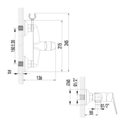 Смеситель для душа Lemark Partner LM6559C фотография