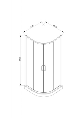 Душевой уголок Bravat Drop BS100.1200A 100x100 без поддона фотография
