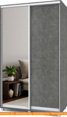 Шкаф-купе Modern Роланд 1300 (450) (камень темный/зеркало) фотография