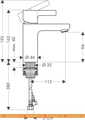 Смеситель Hansgrohe Metris S 31068000 фотография