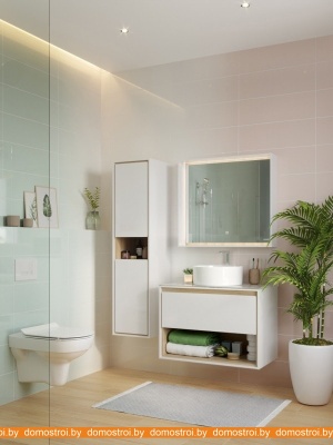 Тумба под умывальник Cersanit Louna 80 SZ-LOU80-BL/WH фотография