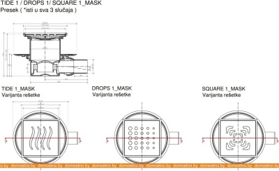 Душевой трап Pestan Confluo Standard Square 1 Mask фотография