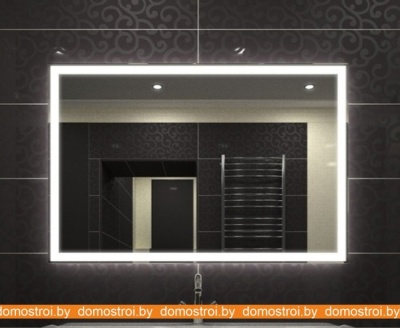 Зеркало Континент Mercury LED 80x60 (с часами) фотография